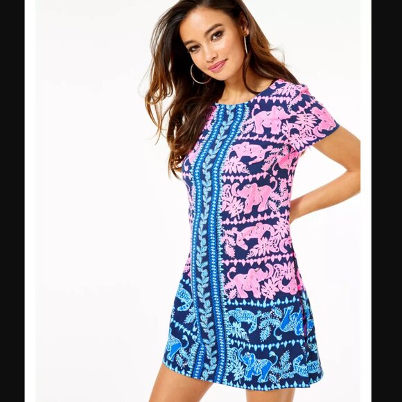 Lilly Pulitzer NEW 6 Blanca Stretch Romper High Tide Navy Beach Summer Travel